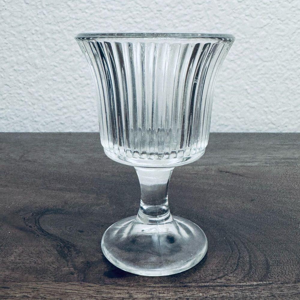 Vintage Glass Small Votive Candle Holder Vase